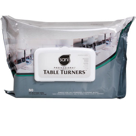 PROFESSIONAL DISPOSABLES Wipes, Table Turners , 90Ct, 12-Pk A580FW